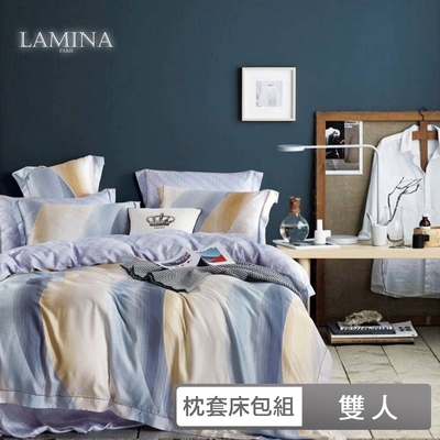 LAMINA 纖度 雙人 100%萊賽爾天絲枕套床包組