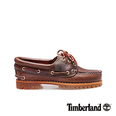 Timberland 女款深棕色手工縫製經典三孔帆船鞋|51304