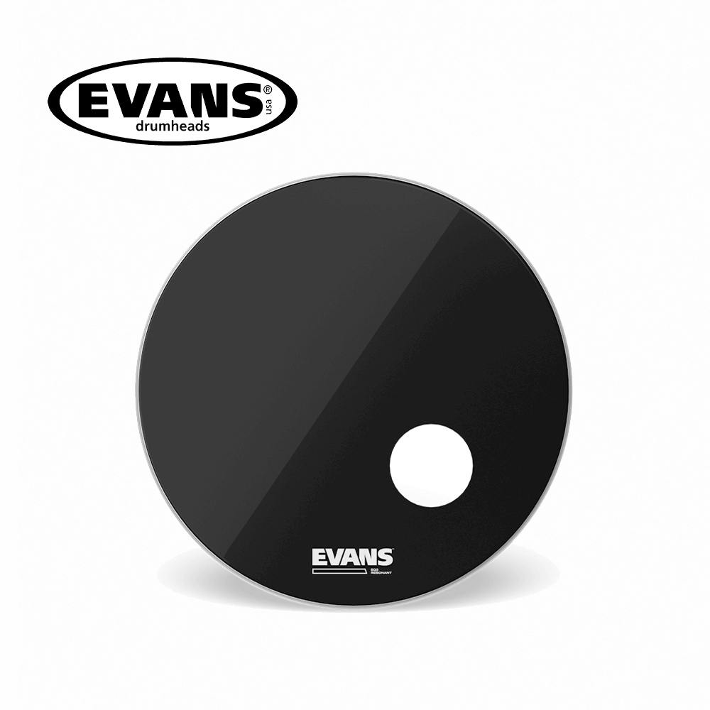 EVANS BD22RB EQ3 22'' 黑色面鼓皮/挖洞款