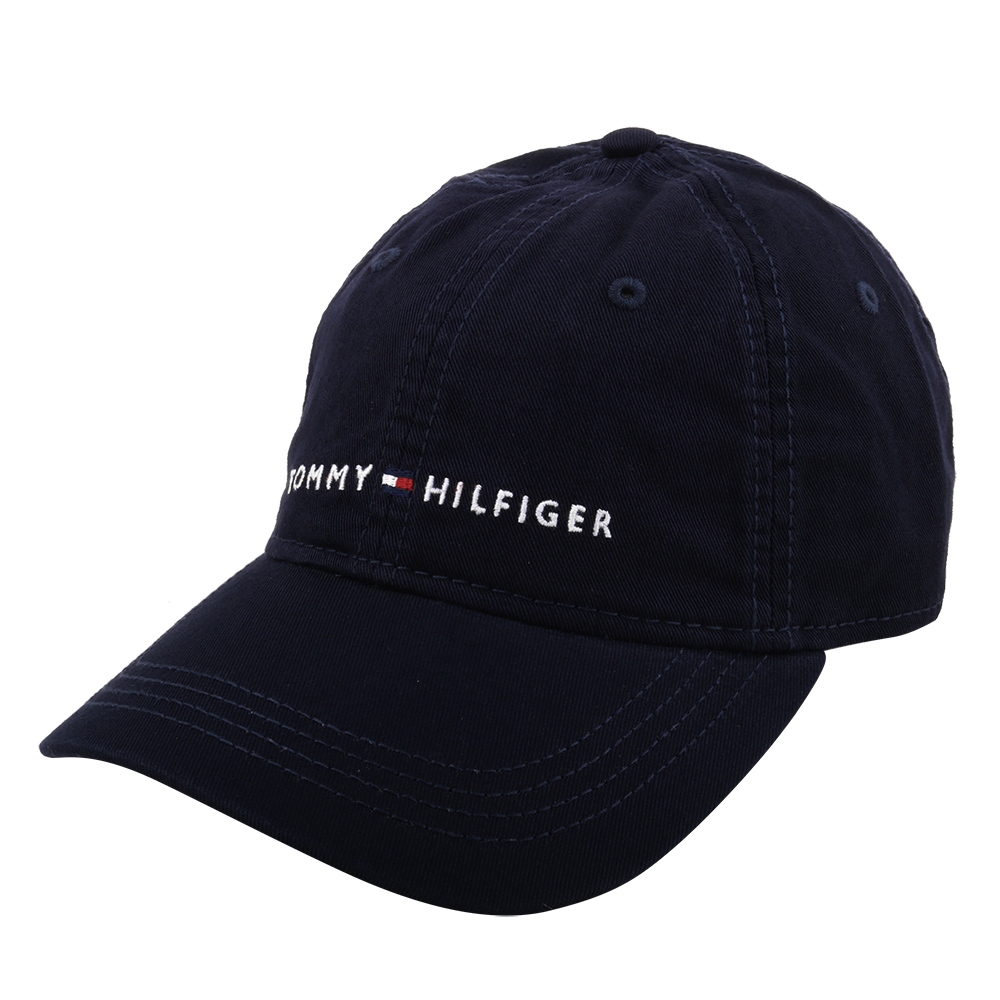 TOMMY HILFIGER- 繡線小英文字母旗標LOGO 棒球帽(海軍藍) | 精品服飾