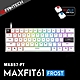 FANTECH MAXFIT61 Frost 60%可換軸體RGB機械式鍵盤(MK857 FT)-白 product thumbnail 1
