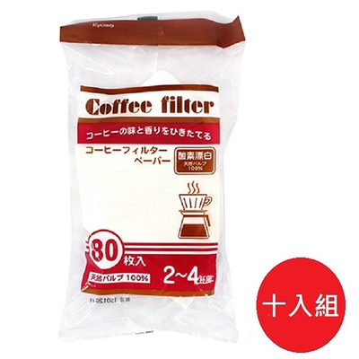 日本製【協和紙工】手沖咖啡咖啡濾紙80枚2~4杯用 超值十入組