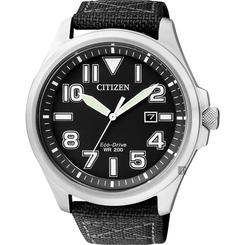 CITIZEN 星辰 Eco-Drive 光動能復刻飛行錶-黑/44mm