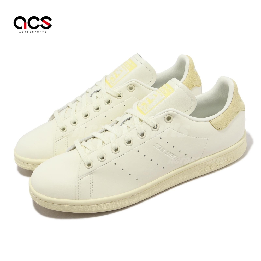 adidas 休閒鞋 Stan Smith 男鞋 女鞋 米白 奶油黃 皮革 麂皮 史密斯 愛迪達 GW1391