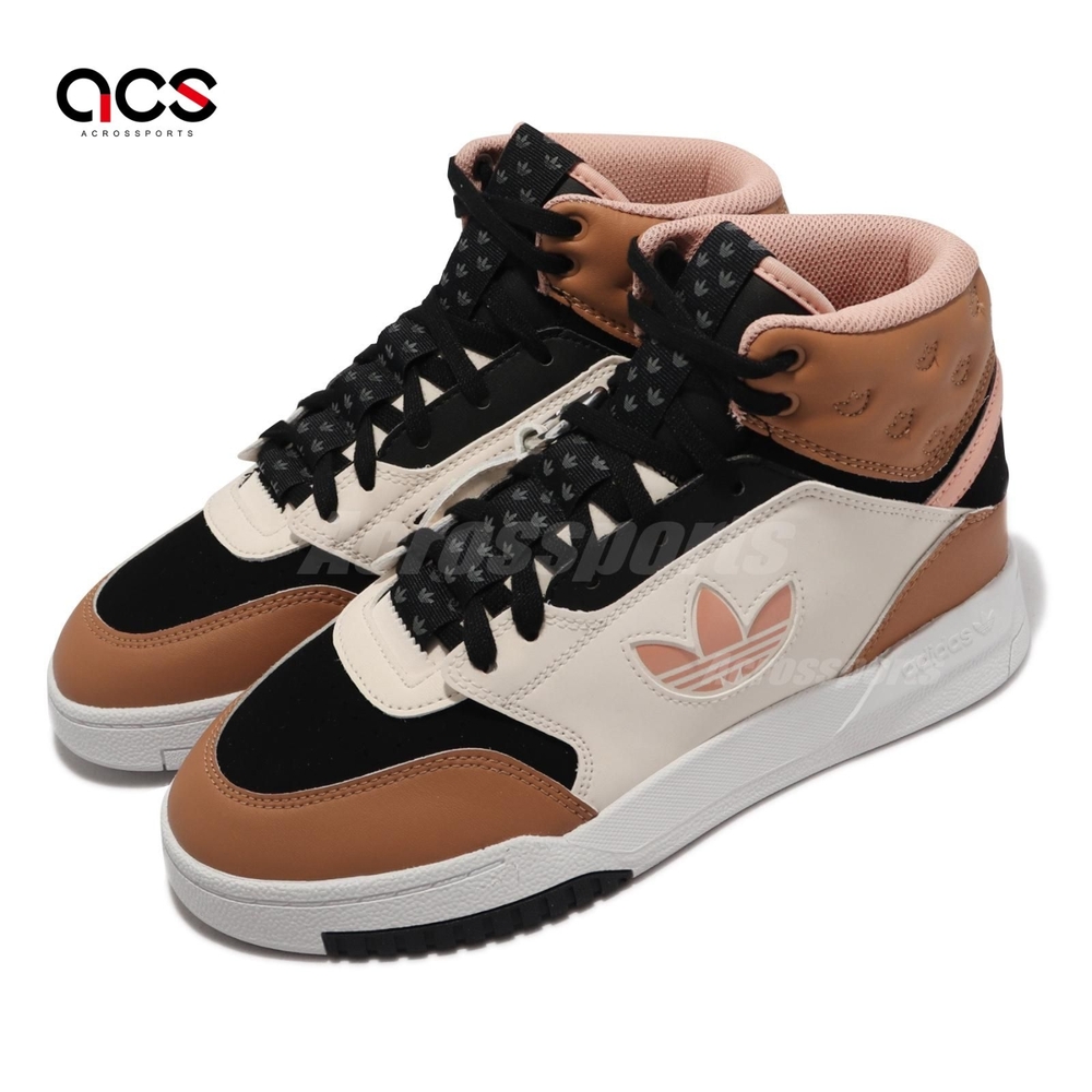 Adidas 休閒鞋 Drop Step XL W 女鞋 咖啡 粉紅 高筒 三葉草 Originals 復古 皮革 GX8817