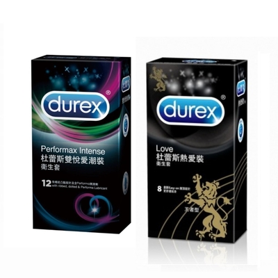 Durex杜蕾斯 火熱愛侶組 熱愛裝8入+雙悅愛潮12入(快速到貨)