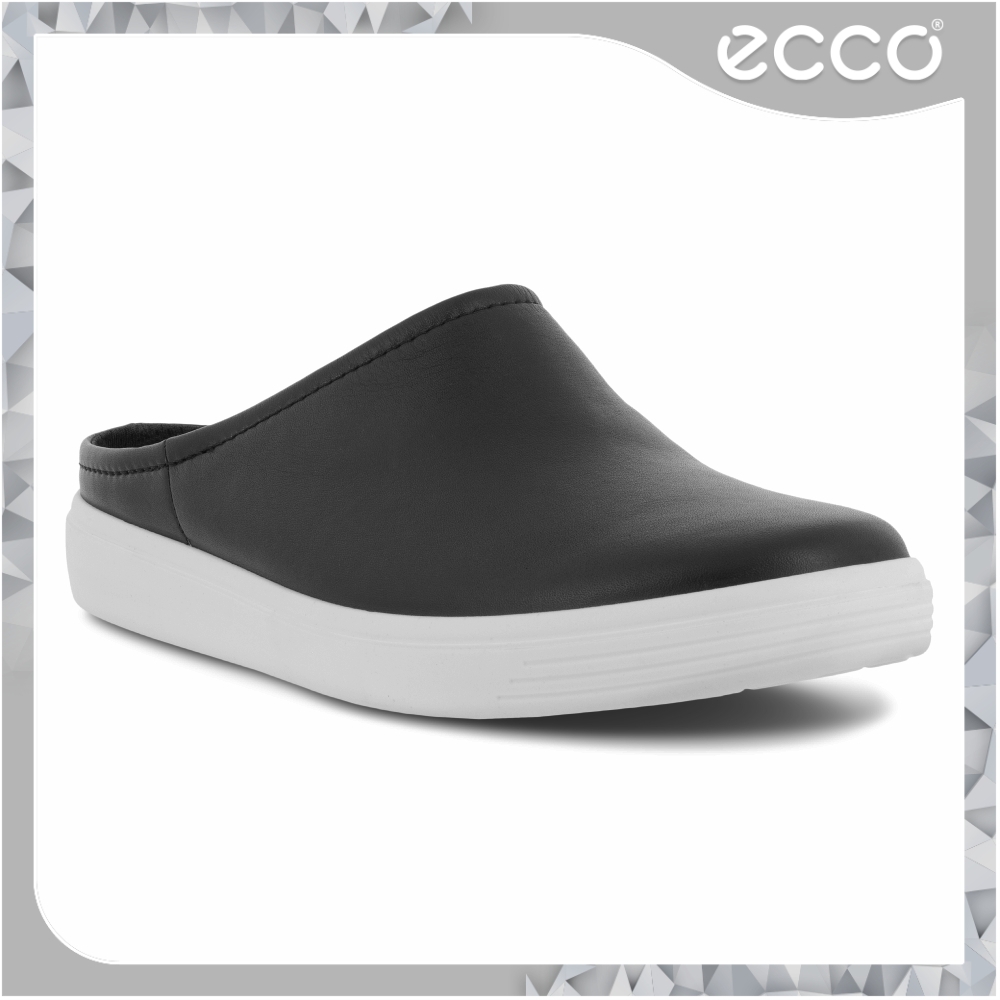 ECCO SOFT CLASSIC W 柔酷經典輕巧皮革包頭休閒鞋 網路獨家 女鞋 黑色