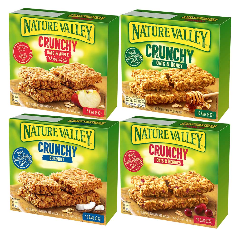 Nature Valley天然谷 纖穀派任選口味x3盒 贈哈根達斯水杯