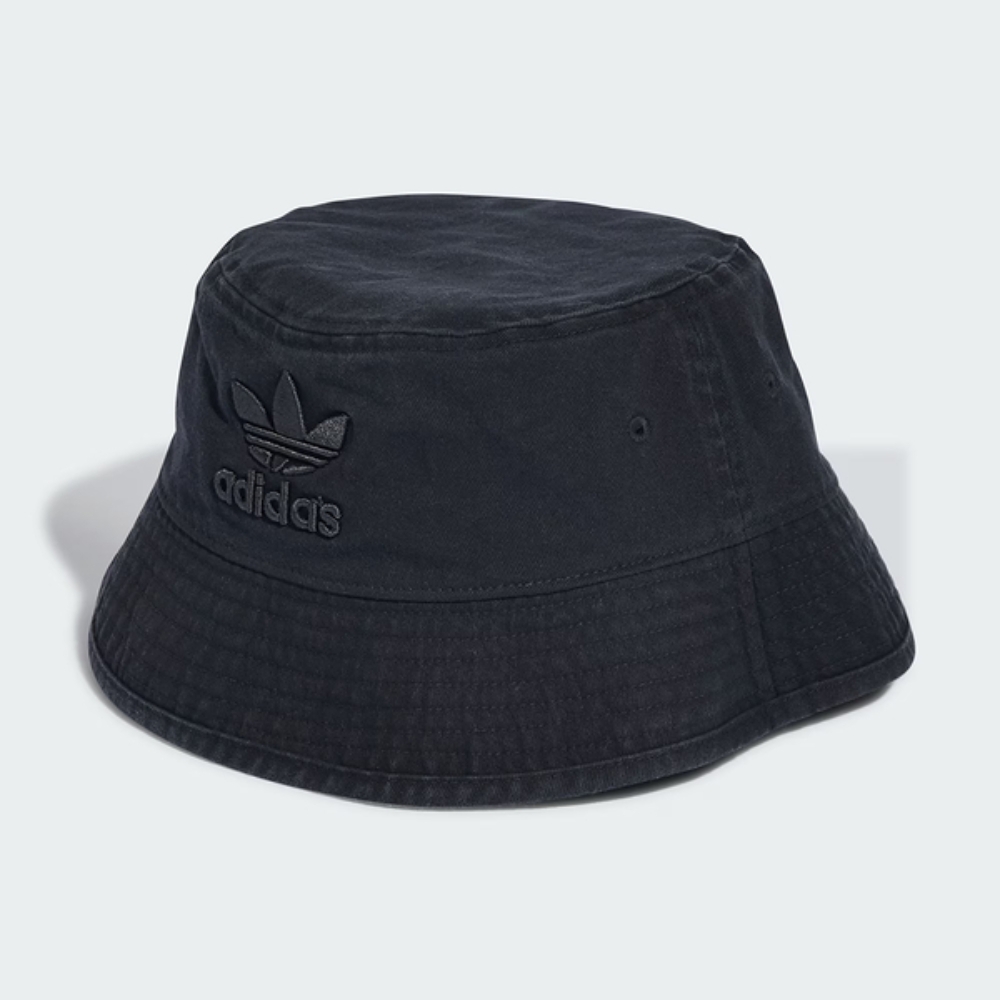adidas 帽子漁夫帽運動帽遮陽帽三葉草BUCKET HAT AC 黑IK9579 | 棒球帽 