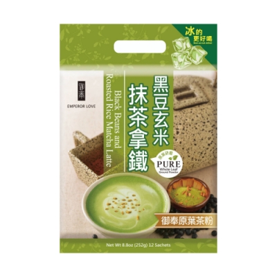 【御奉】黑豆玄米抹茶拿鐵21gx12包(原葉研磨茶粉袋裝)2袋