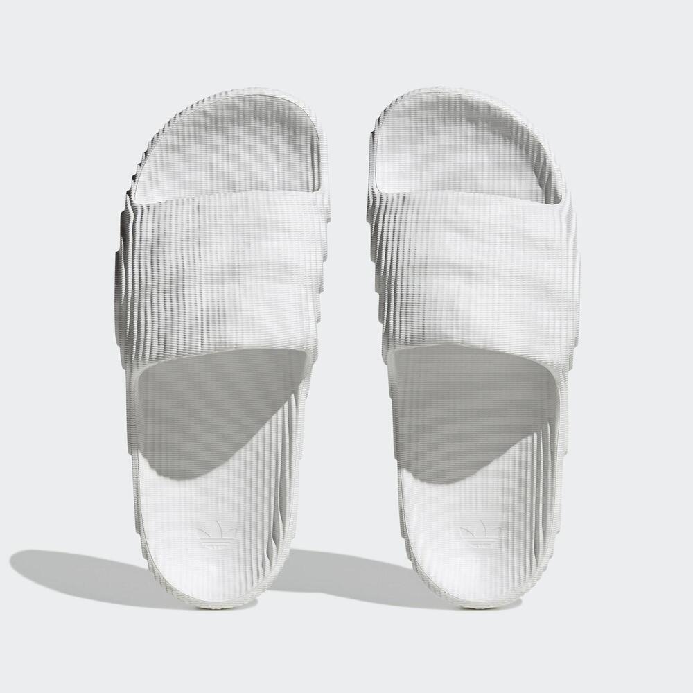 Adidas Adilette 22 [HQ4672] 男女 涼拖鞋 運動 經典 休閒 波浪紋 舒適 穿搭 愛迪達 白