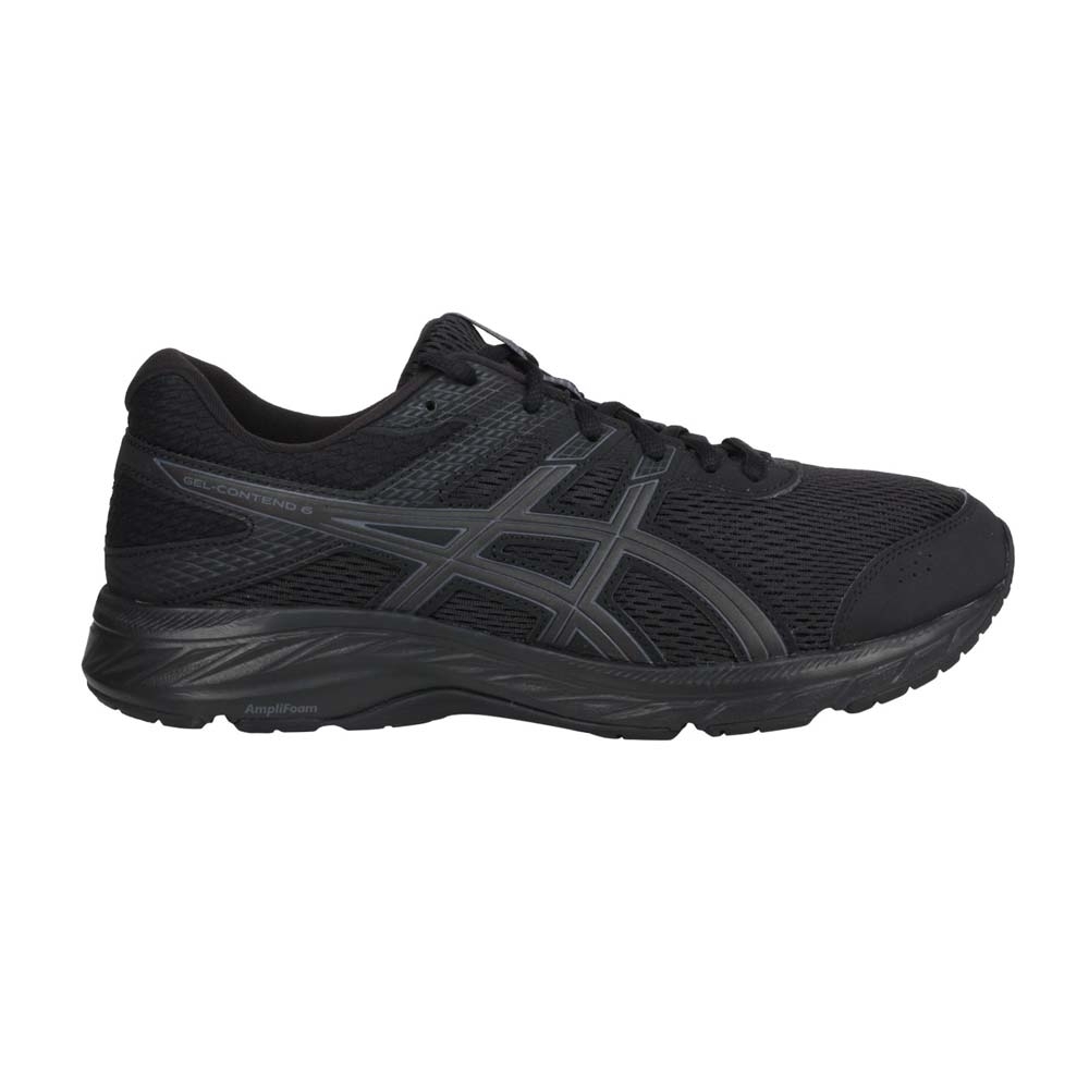 ASICS GEL-CONTEND 6 男慢跑鞋-4E-慢跑 路跑 寬楦 亞瑟士 1011A666-002 黑灰