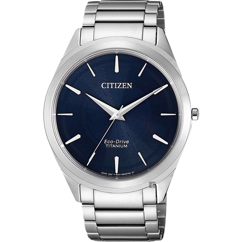 CITIZEN 星辰 光動能鈦金屬手錶-藍(BJ6520-82L)