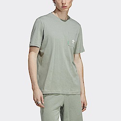 Adidas ESS+ Tee H [HR2955] 男 短袖 上衣 T恤 亞洲版 經典 休閒 基本款 簡約 棉質 綠