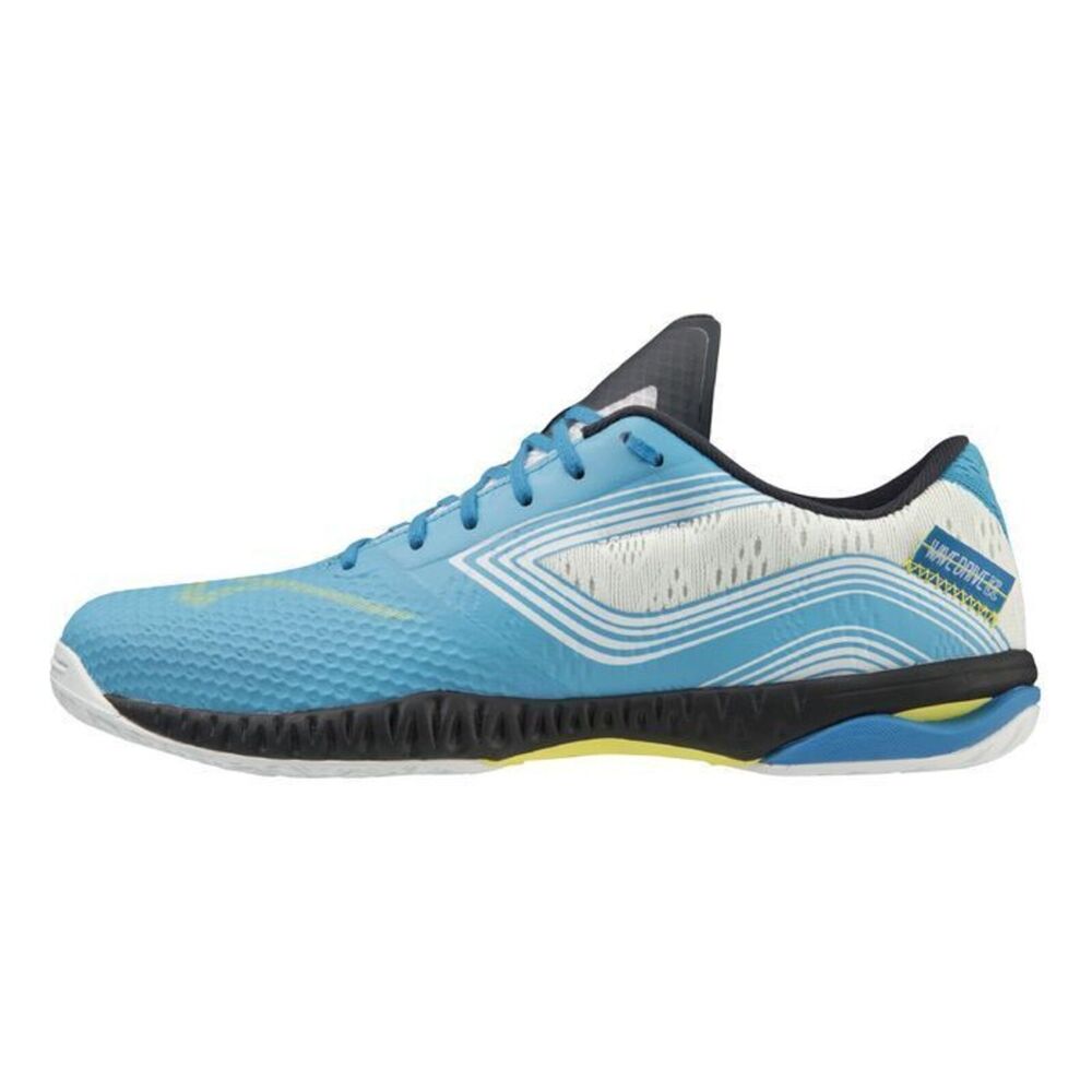 Mizuno Wave Drive EL [81GA200142] 男 桌球鞋 運動 訓練 止滑 耐磨 穩定 淺藍 黑