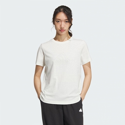 adidas 上衣 女款 短袖上衣 運動 TECH BOS TEE 白 IM8840