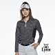 【Lynx Golf】女款吸汗速乾抗UV合身款Lynx字樣山貓印花長袖立領POLO衫-黑色 product thumbnail 2