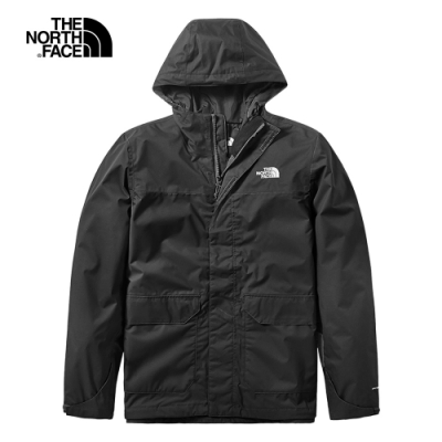 The North Face北面男款黑色防水透氣戶外衝鋒衣｜497JJK3