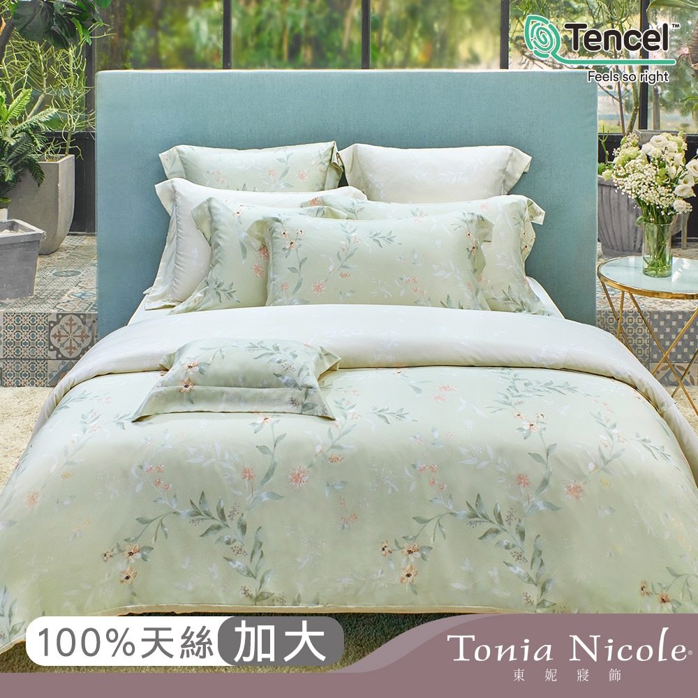 Tonia Nicole東妮寢飾 翡冷翠之夜環保印染100%萊賽爾天絲被套床包組(加大)
