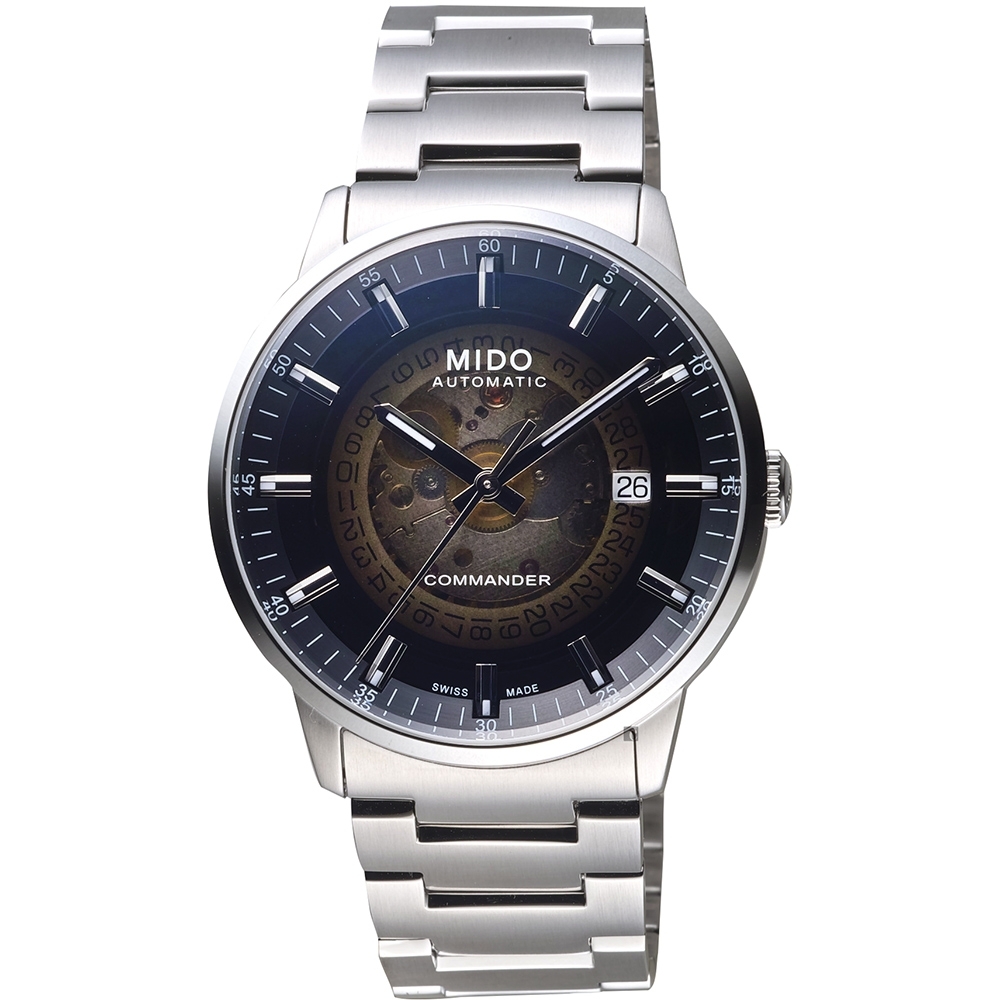 MIDO 美度 官方授權 COMMANDER 香榭系列漸層機械錶-40mm M0214071141100