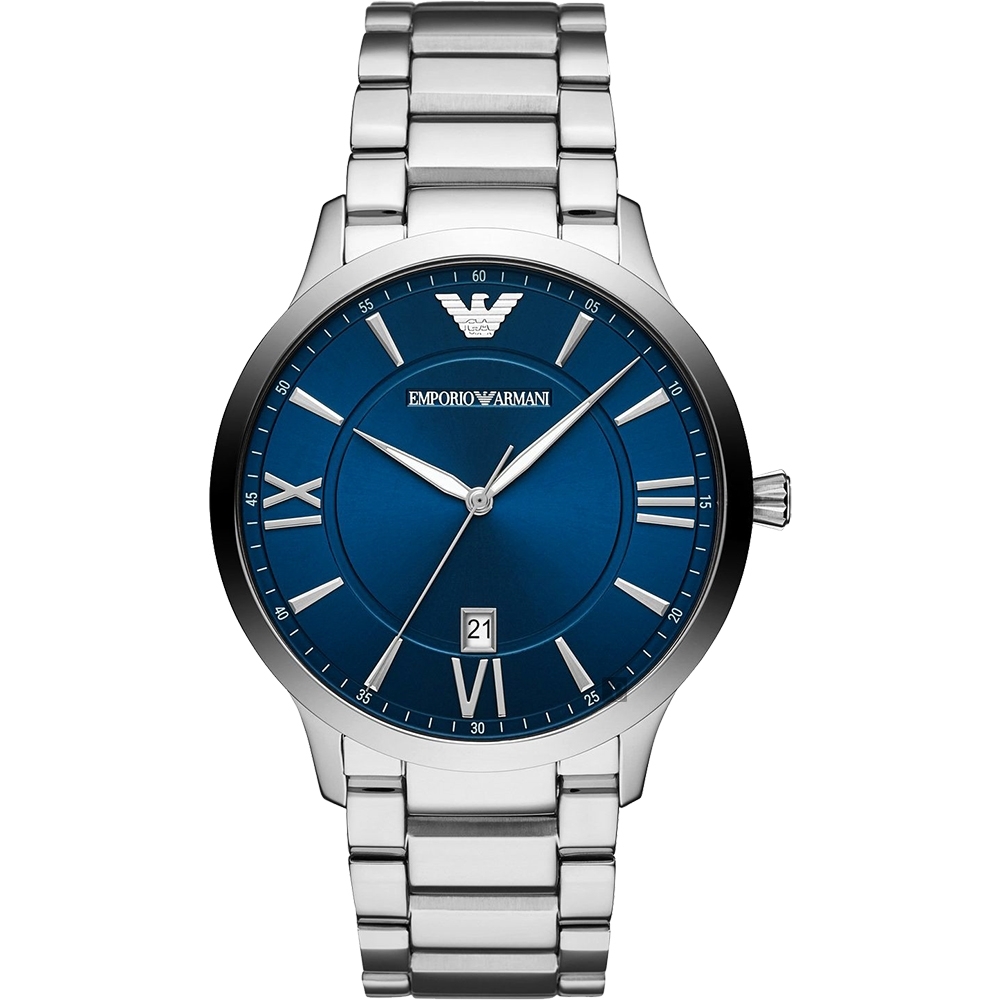 Emporio Armani 亞曼尼紳士手錶(AR11227)-藍x銀/43mm