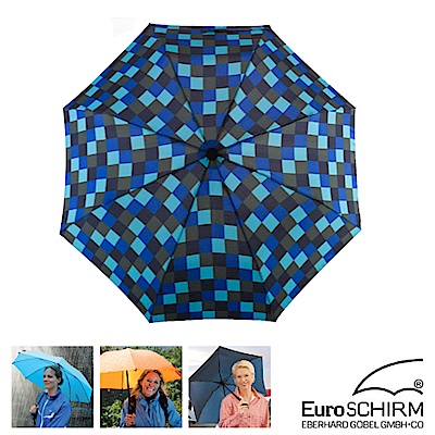 EuroSCHIRM SWING LITEFLEX 戶外專用直把傘_方格藍
