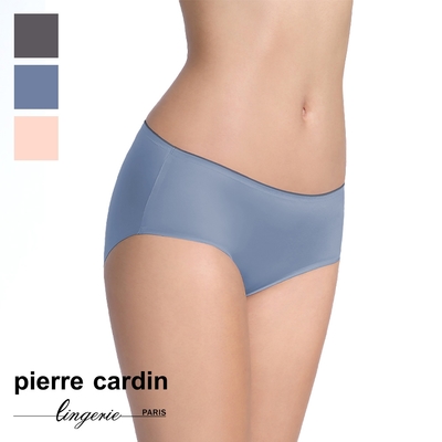 【pierre cardin 皮爾卡登女性內衣】撞色緞光無痕包臀平口褲