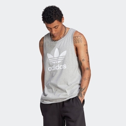 ADIDAS TREFOIL TANK 三葉草 男運動背心-灰白-IM2082