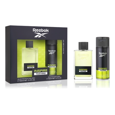 reebok 超越自我男性淡香水經典限量版禮盒 (淡香水100ml/噴霧150ml)