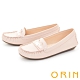 ORIN 甜美童趣縫線真皮 女 平底鞋 粉色 product thumbnail 1