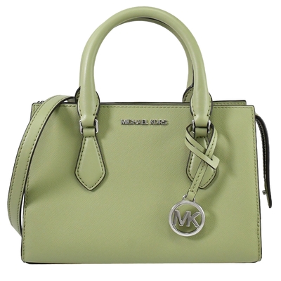 MICHAEL KORS SHEILA 經典防刮款三層手提斜背兩用包(淺綠 小)