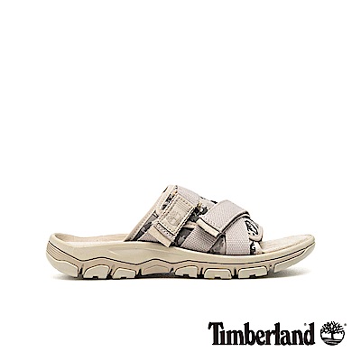 Timberland 男款陰灰色迷彩拖鞋|A1ZS4