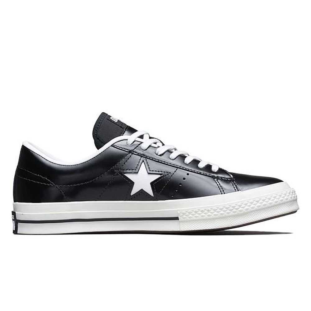 CONVERSE ONE STAR OX 男女 休閒鞋 皮革 黑白-165741C