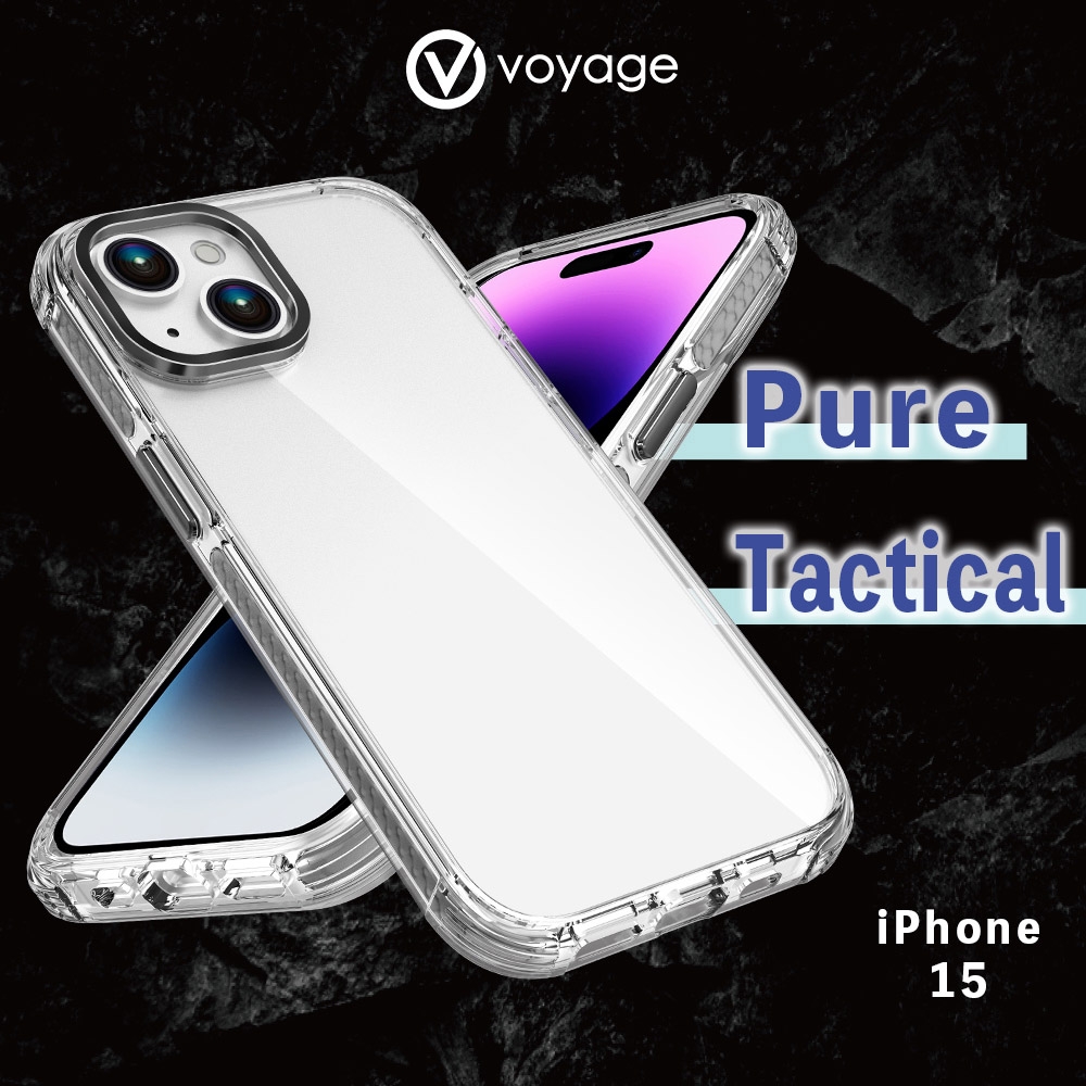 VOYAGE 超軍規防摔保護殼-Pure Tactical 黑-iPhone 15 (6.1")
