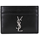 YSL Saint Laurent MONOGRAM 銀字小牛皮卡片夾(黑色) product thumbnail 1