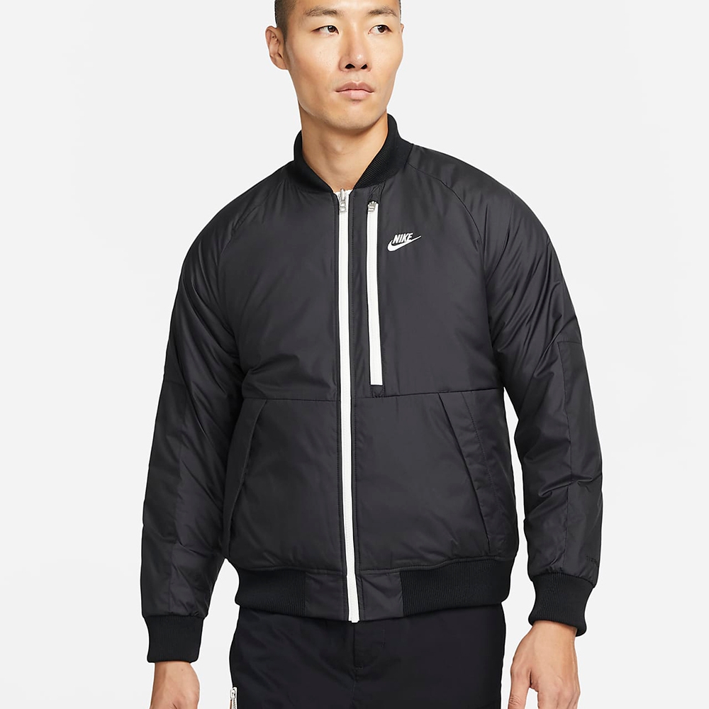 NIKE AS M NSW TF RPL LEGACY BOMBER 雙面 男休閒外套-黑灰-DD6850010