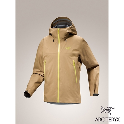 Arcteryx 始祖鳥 男 Beta 輕量防水外套 帆布棕/喜悅黃