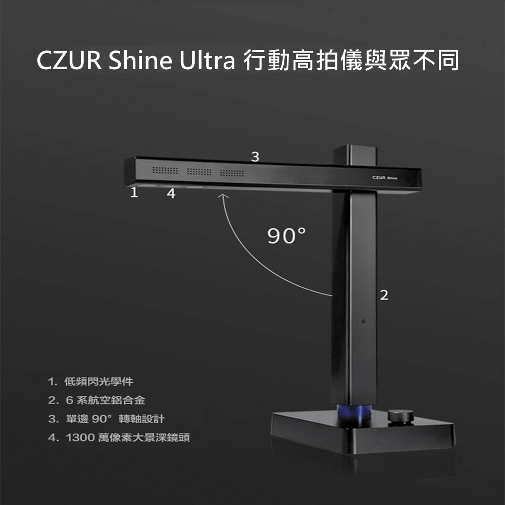 CZUR Shine Ultra 秒速攜帶式高拍儀 | 掃描器 | Yahoo奇摩購物中心