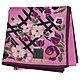 ANNA SUI 繽紛花園圖騰玫瑰花字母LOGO帕領巾(粉色系) product thumbnail 1