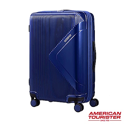 AT美國旅行者 25吋Modern Dream都會光澤防刮耐磨硬殼TSA行李箱(海軍藍)