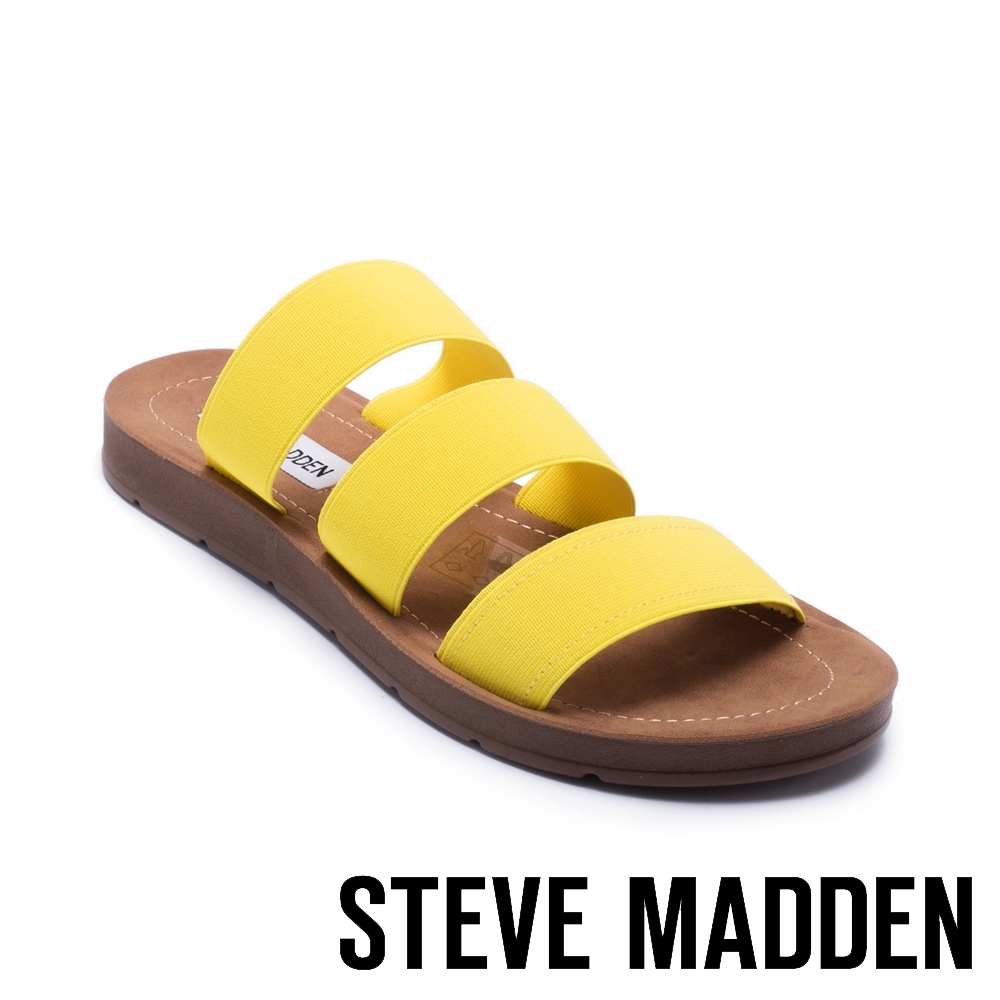 STEVE MADDEN-PASCALE 涼夏束帶平底涼鞋-黃色