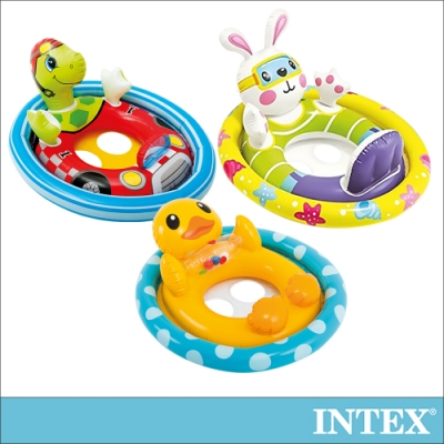 INTEX 造型幼兒坐式充氣泳圈-3款造型可選 適3~4歲 (59570)