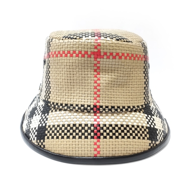 【BURBERRY 巴寶莉】8029592 經典格紋編織漁夫帽(格紋S號)