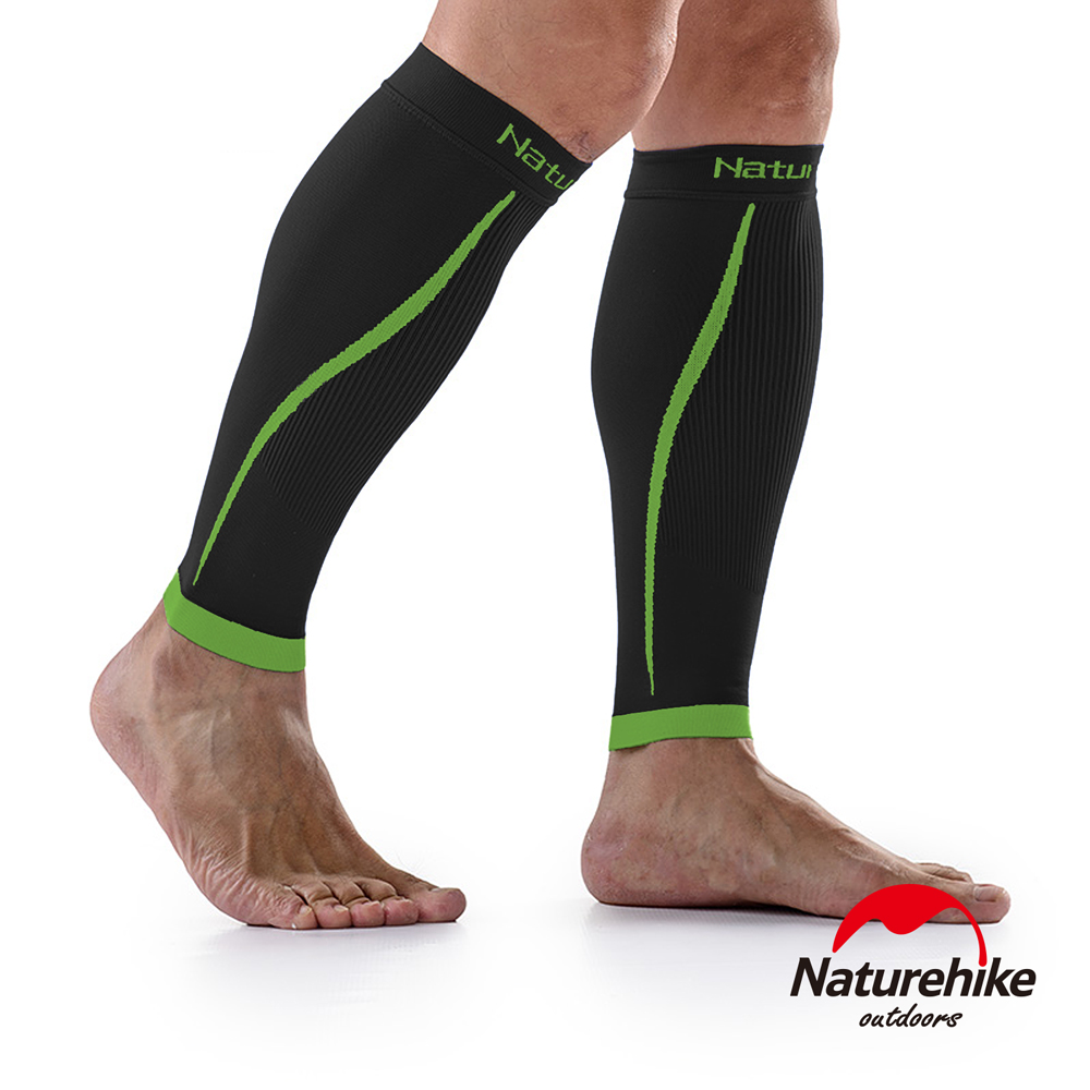 Naturehike 運動機能型壓縮小腿套 護腿套 一雙入 黑色 - 急速配
