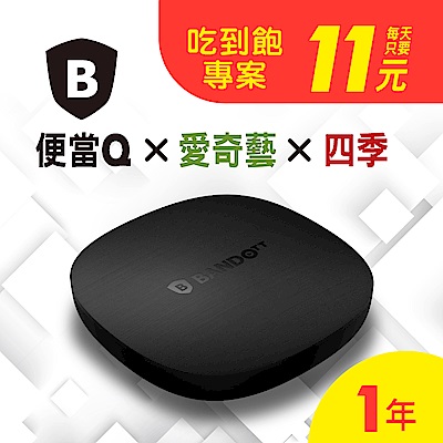 BANDOTT Q便當4K智慧電視盒+愛奇藝影視12個月+四季影視12個月