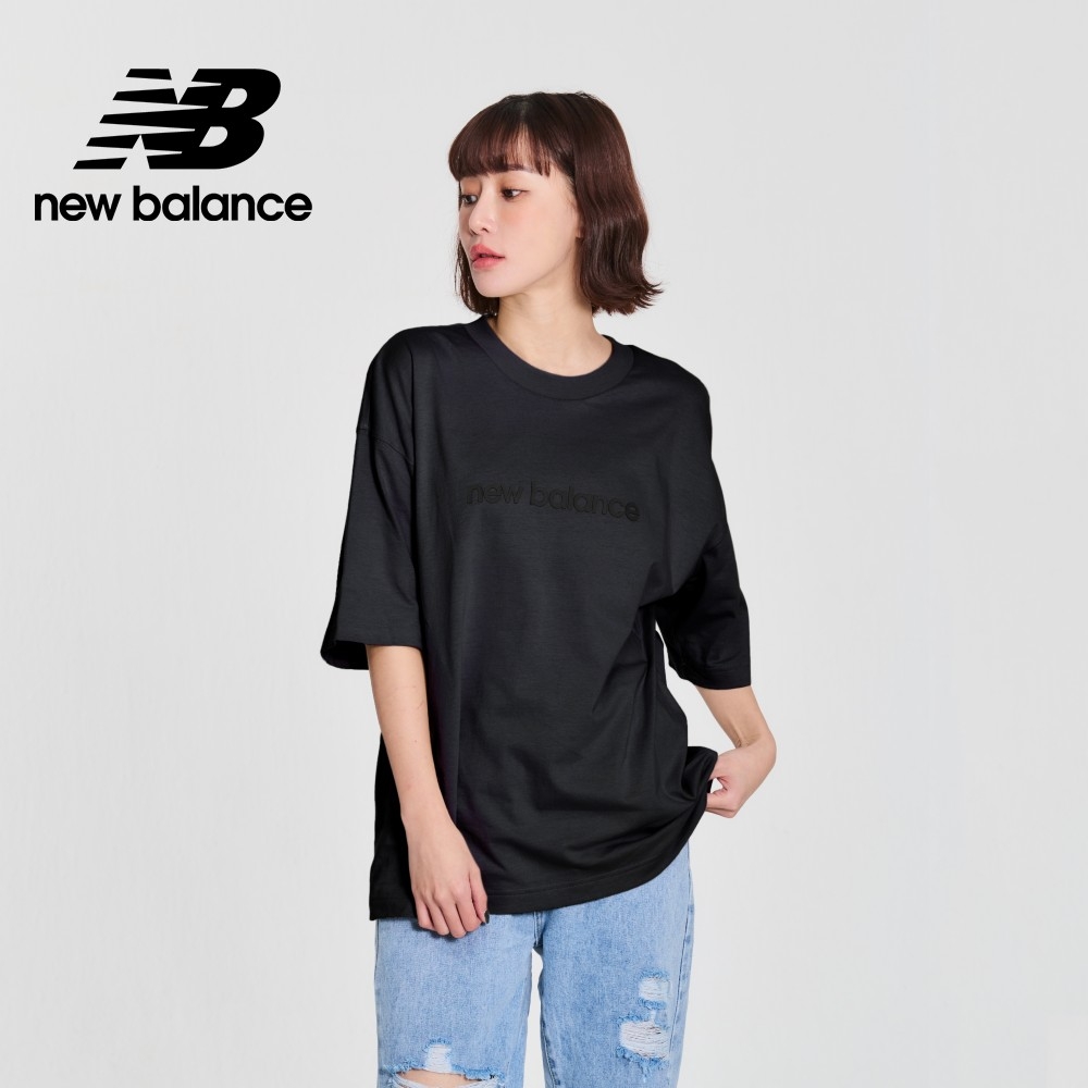 【New Balance】 寬鬆短袖上衣_女性_黑色_WT41555BK
