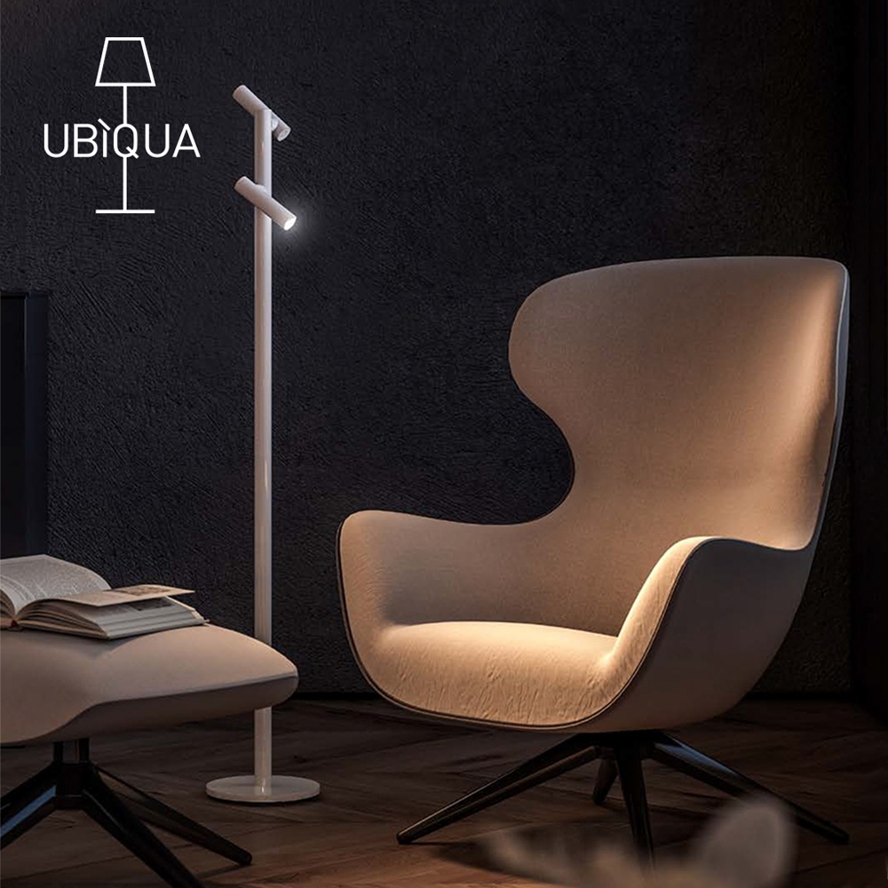義大利UBIQUA Zoom 極簡風USB充電式落地燈(雙頭可調角度)-多色可選
