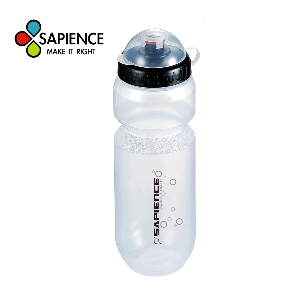 SAPIENCE 台灣製造 FDA透明加蓋水壺 -黑