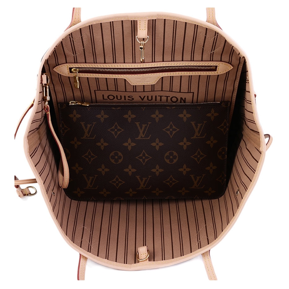 Louis Vuitton NEVERFULL MM MONOGRAM Brown Leather ref.89438 - Joli