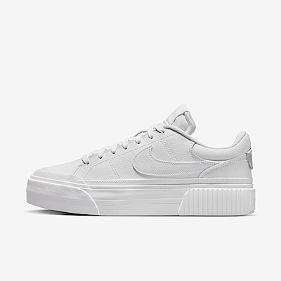 Nike Wmns Court Legacy Lift DM7590-101 女 休閒鞋 經典 復古 厚底 全白